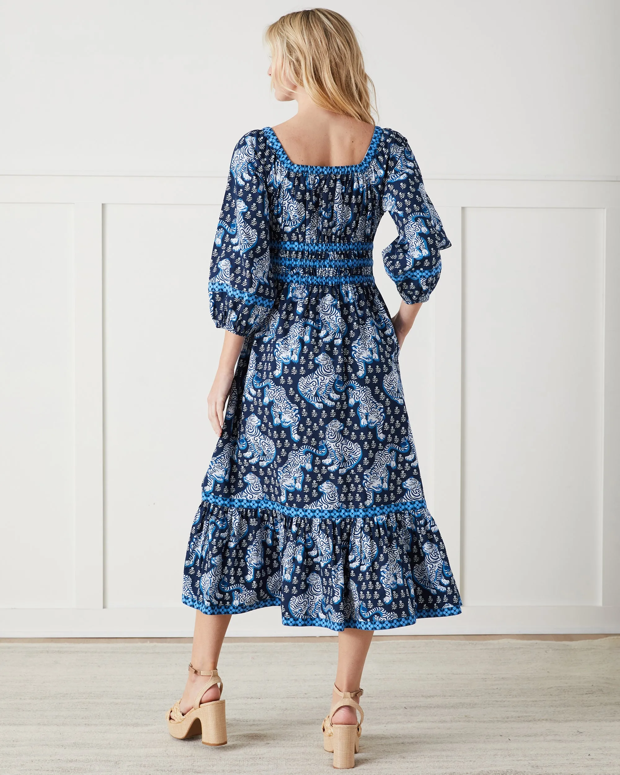 Tiger Queen - Stroll Around Dress - Navy sold by Printfresh product image thumbnail 4