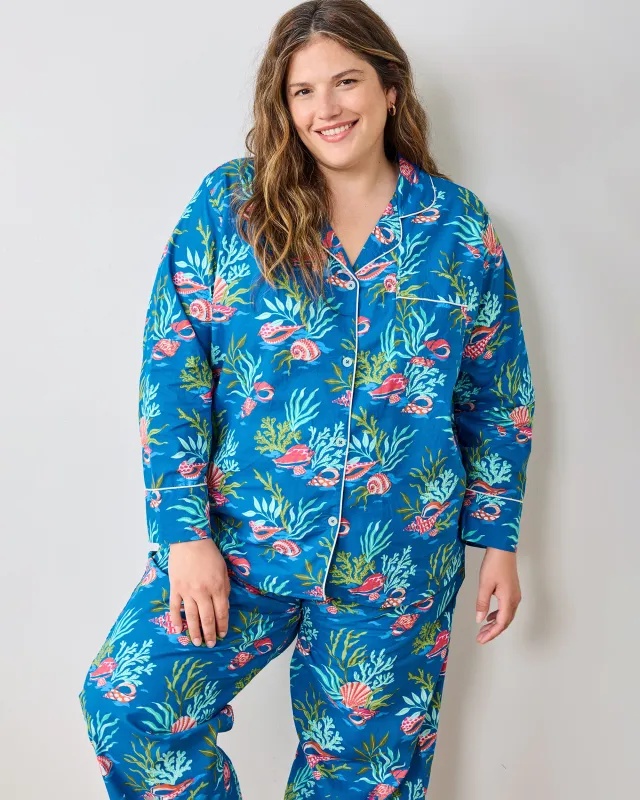 Coral & Conch - Tall Long PJ Set - Ocean Breeze sold by Printfresh