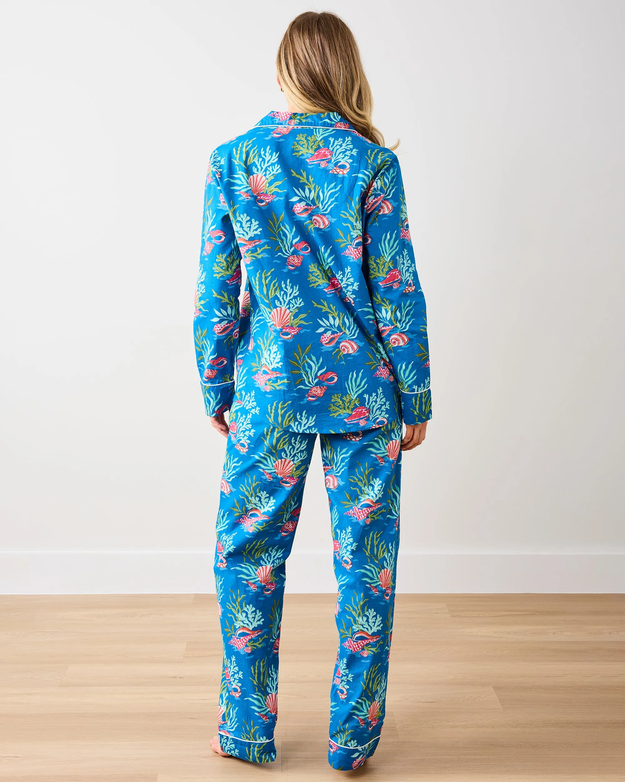 Coral & Conch - Tall Long PJ Set - Ocean Breeze sold by Printfresh product image thumbnail 5