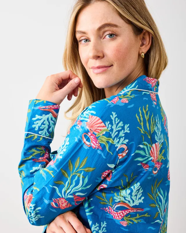 Coral & Conch - Petite Long PJ Set - Ocean Breeze sold by Printfresh