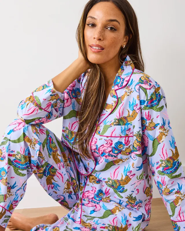 Deep Sea Divers - Petite Long PJ Set - Lavender Sorbet sold by Printfresh