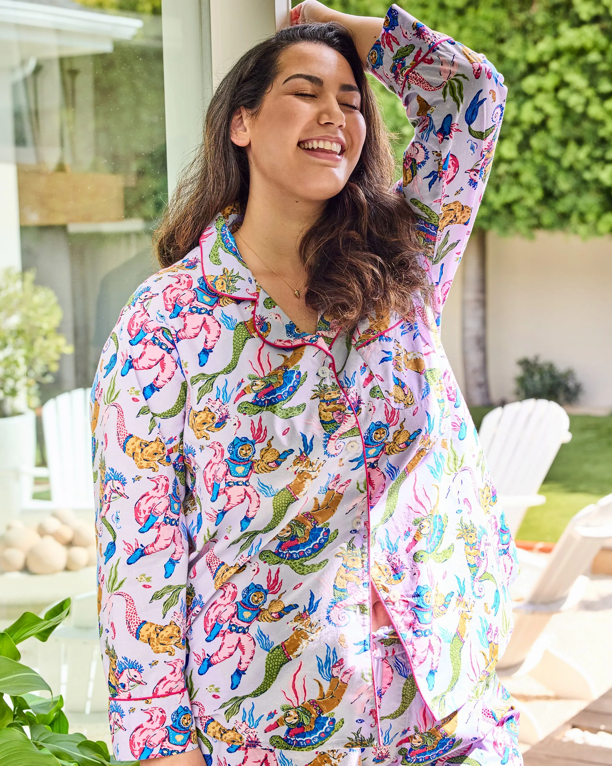 Deep Sea Divers - Tall Long PJ Set - Lavender Sorbet sold by Printfresh product image thumbnail 5