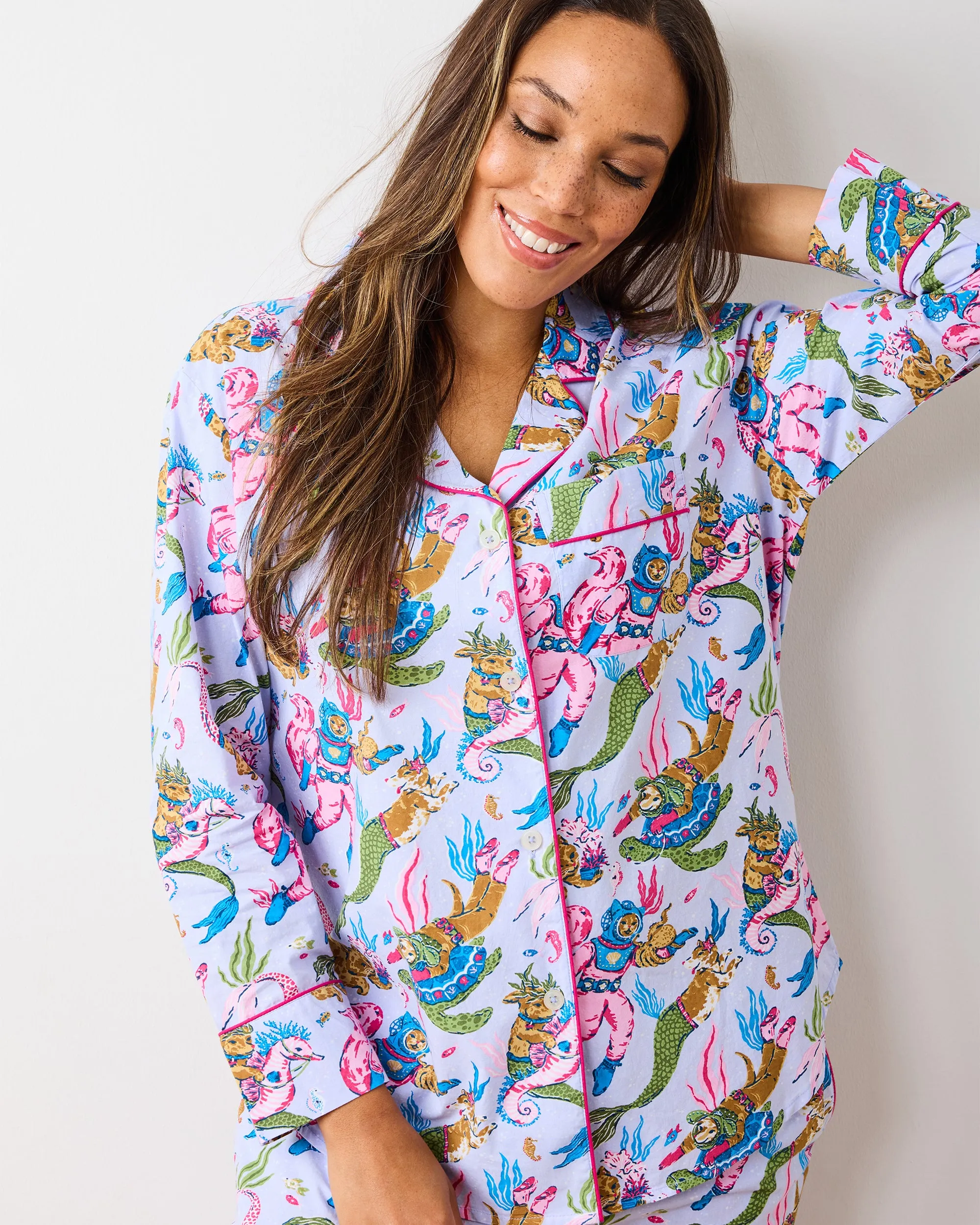 Deep Sea Divers - Tall Long PJ Set - Lavender Sorbet sold by Printfresh product image thumbnail 2