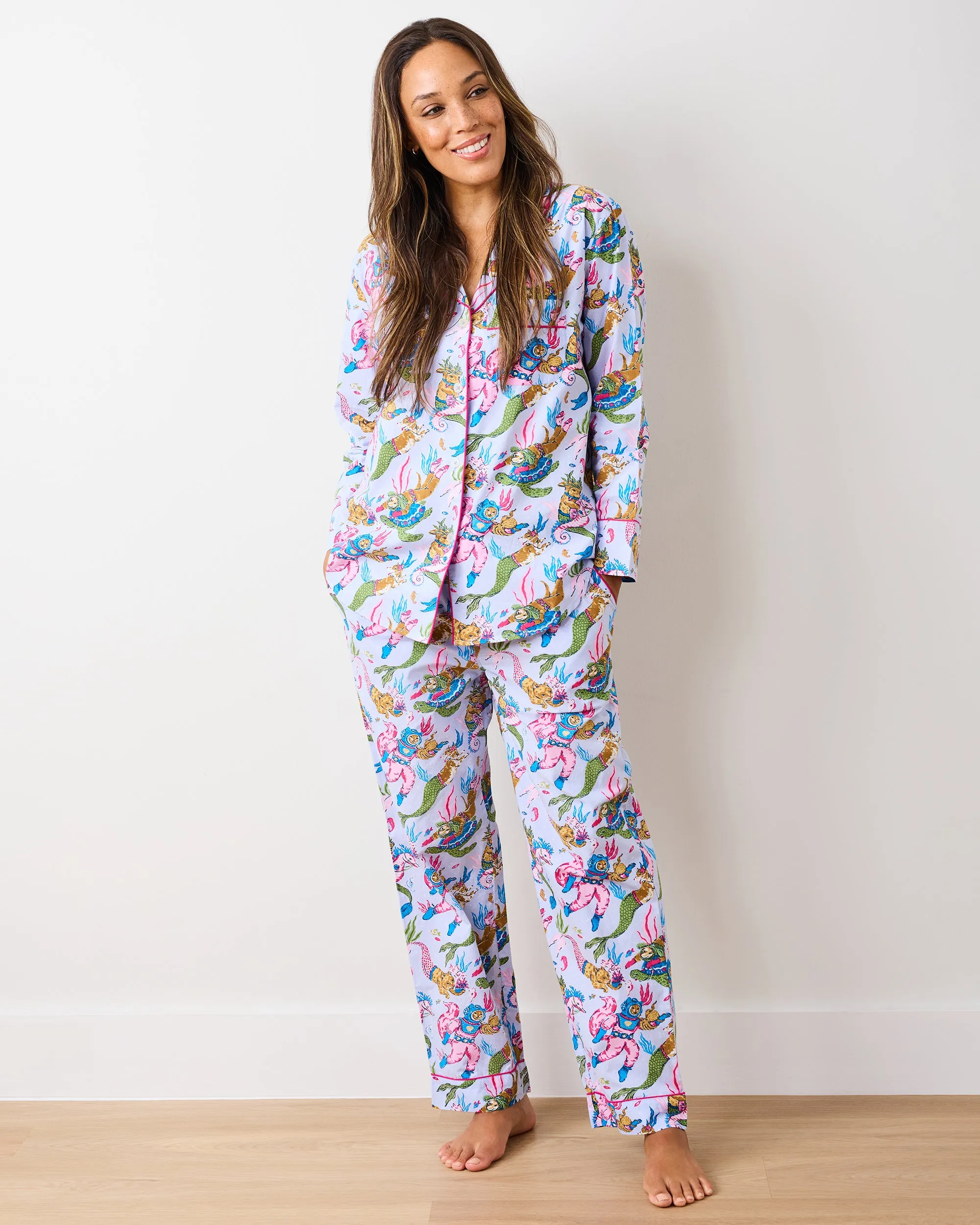 Deep Sea Divers - Tall Long PJ Set - Lavender Sorbet sold by Printfresh product image thumbnail 3