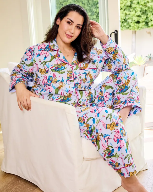 Deep Sea Divers - Tall Long PJ Set - Lavender Sorbet sold by Printfresh