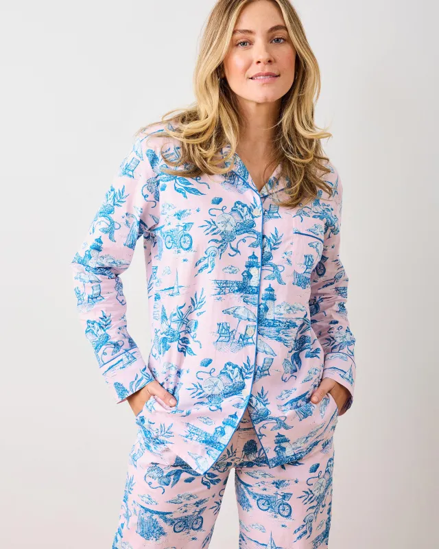 Mermaid Toile - Petite Long PJ Set - Blush sold by Printfresh