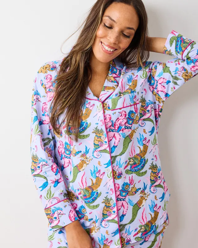 Deep Sea Divers - Long PJ Set - Lavender Sorbet sold by Printfresh