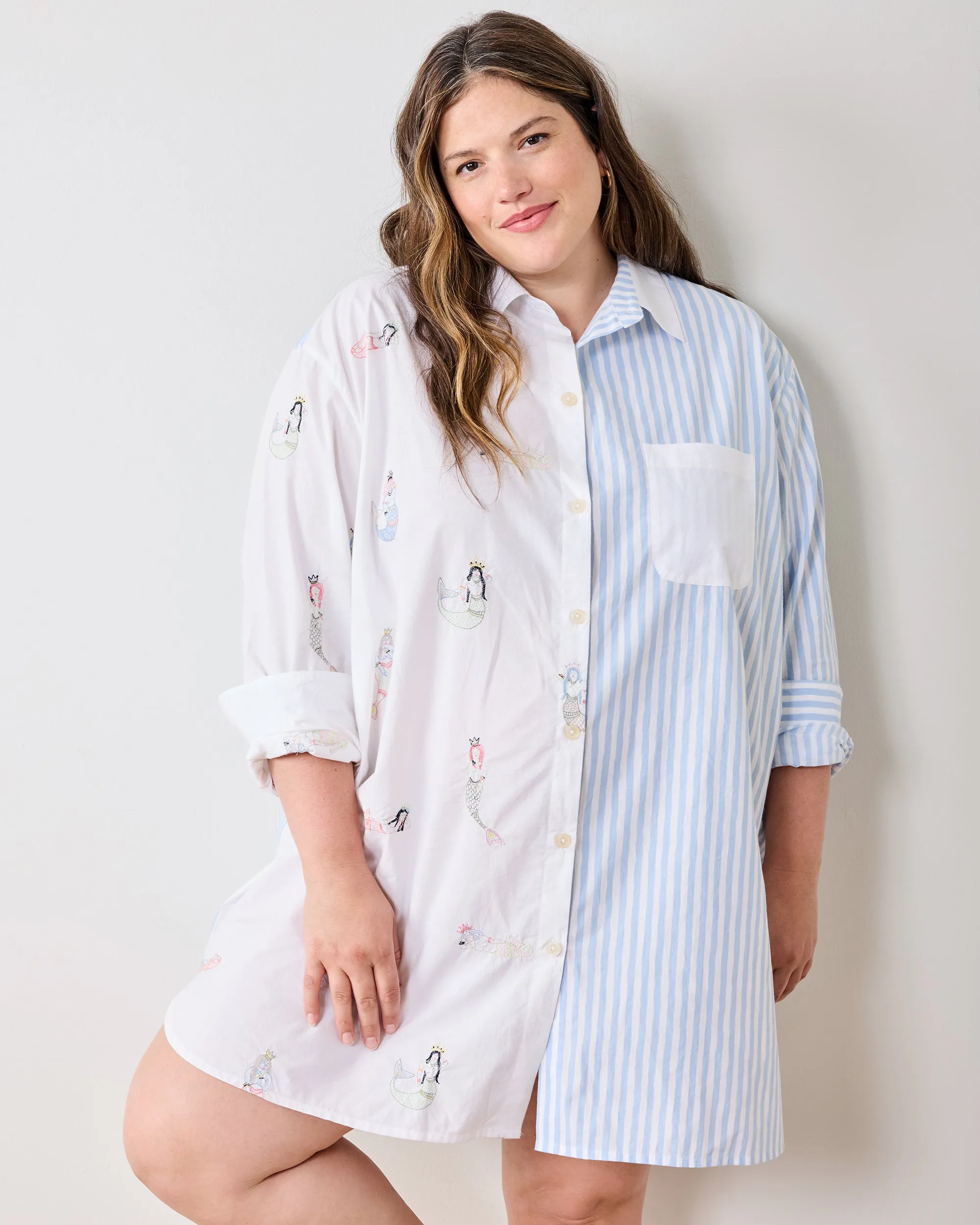 Daughters Of Triton - Everyday Button Down - Cloud sold by Printfresh