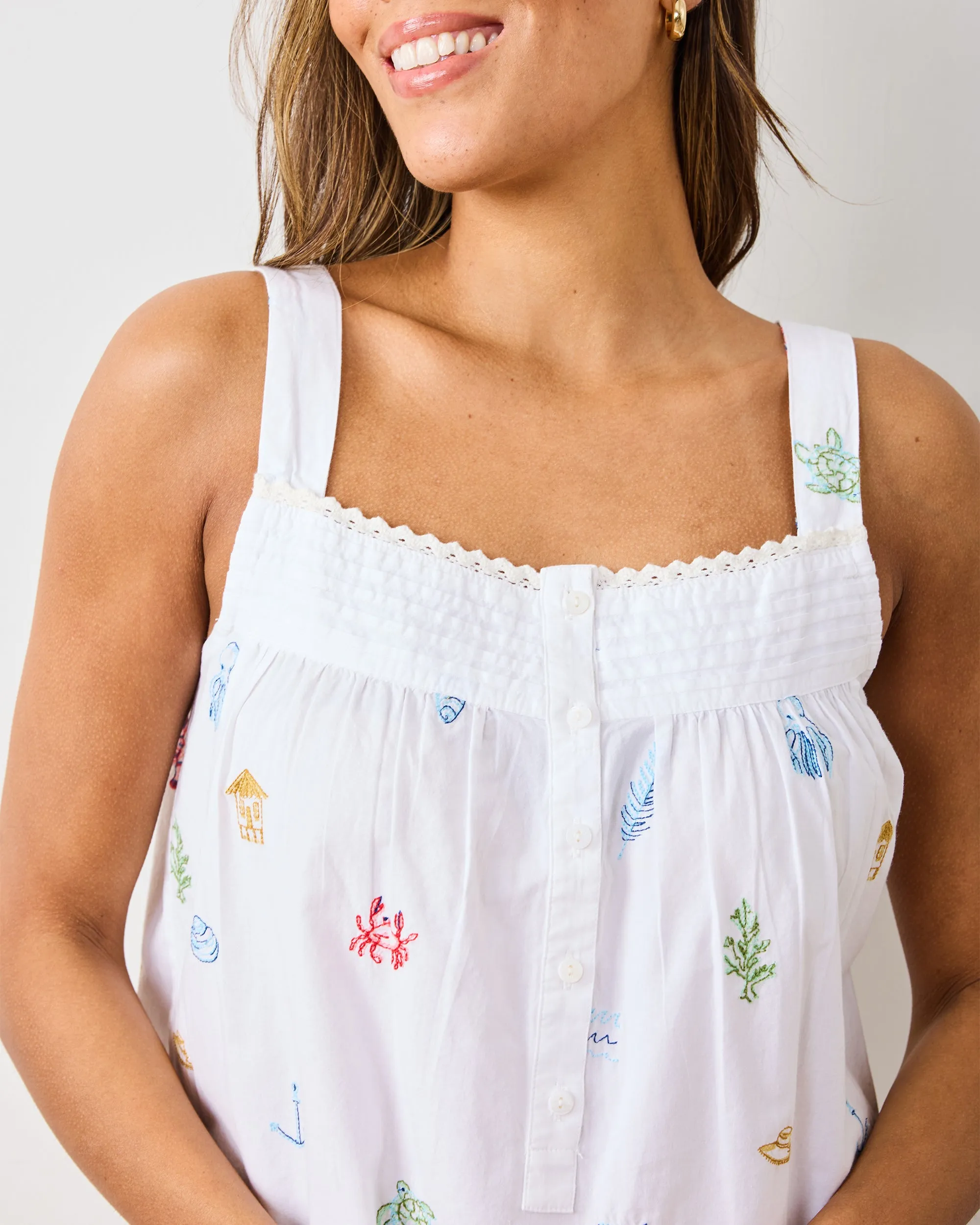 Summer Essentials - Back To Bed Nightgown - Cloud sold by Printfresh product image thumbnail 4