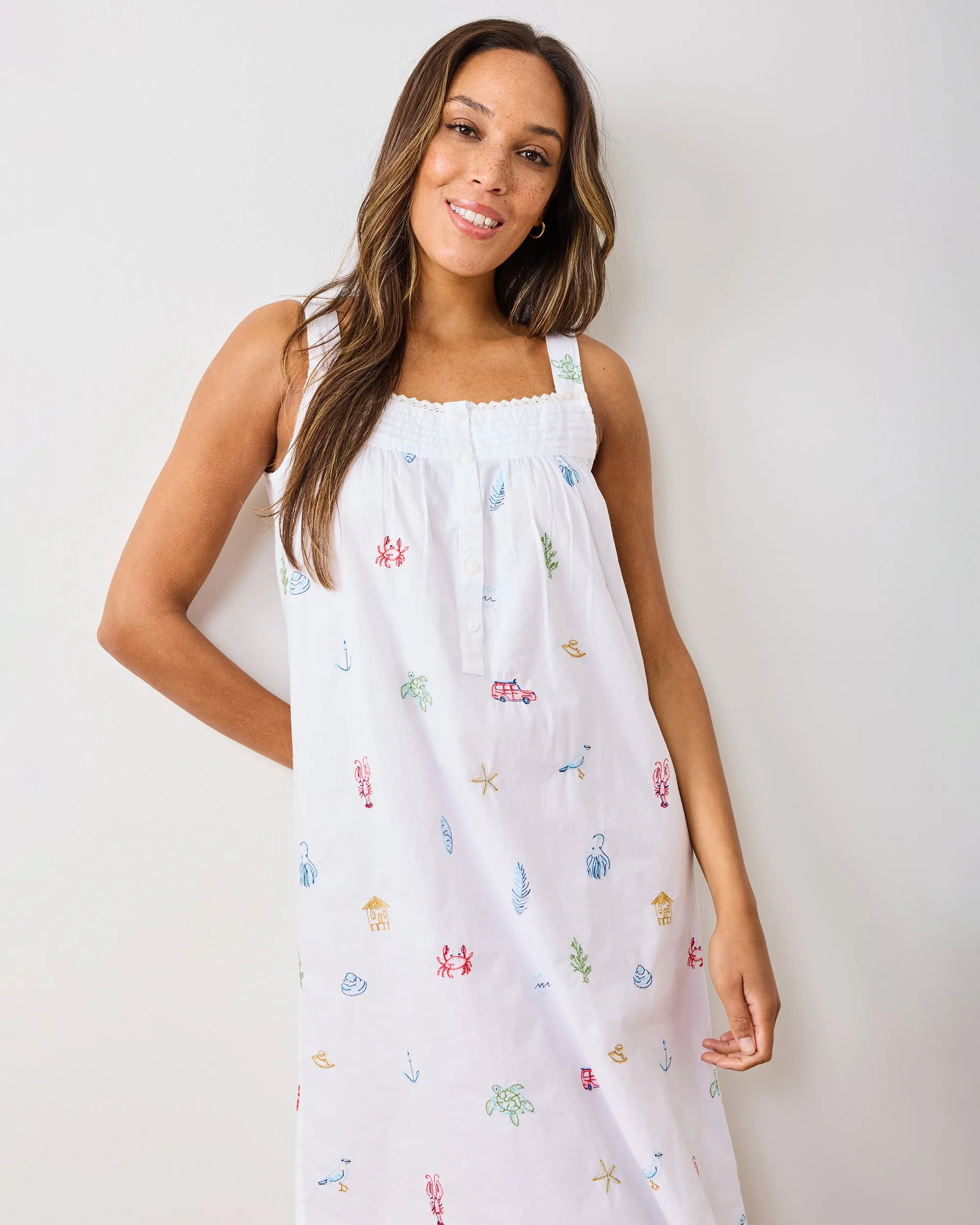 Summer Essentials - Back To Bed Nightgown - Cloud sold by Printfresh product image thumbnail 2