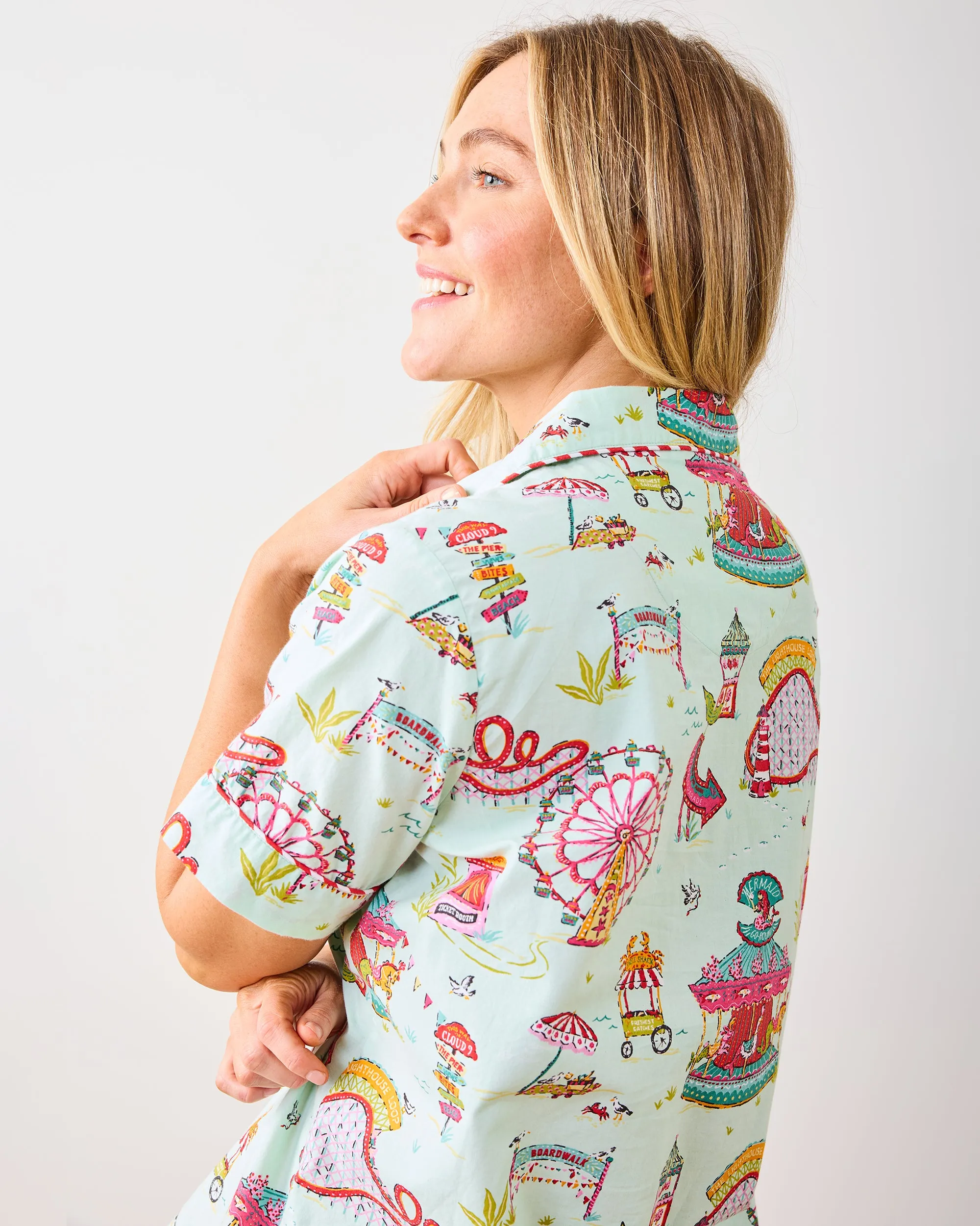 Seaside Rides - Short PJ Set - Mint Taffy sold by Printfresh product image thumbnail 2