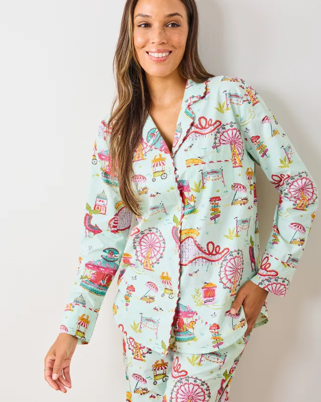 Seaside Rides - Long PJ Set - Mint Taffy sold by Printfresh