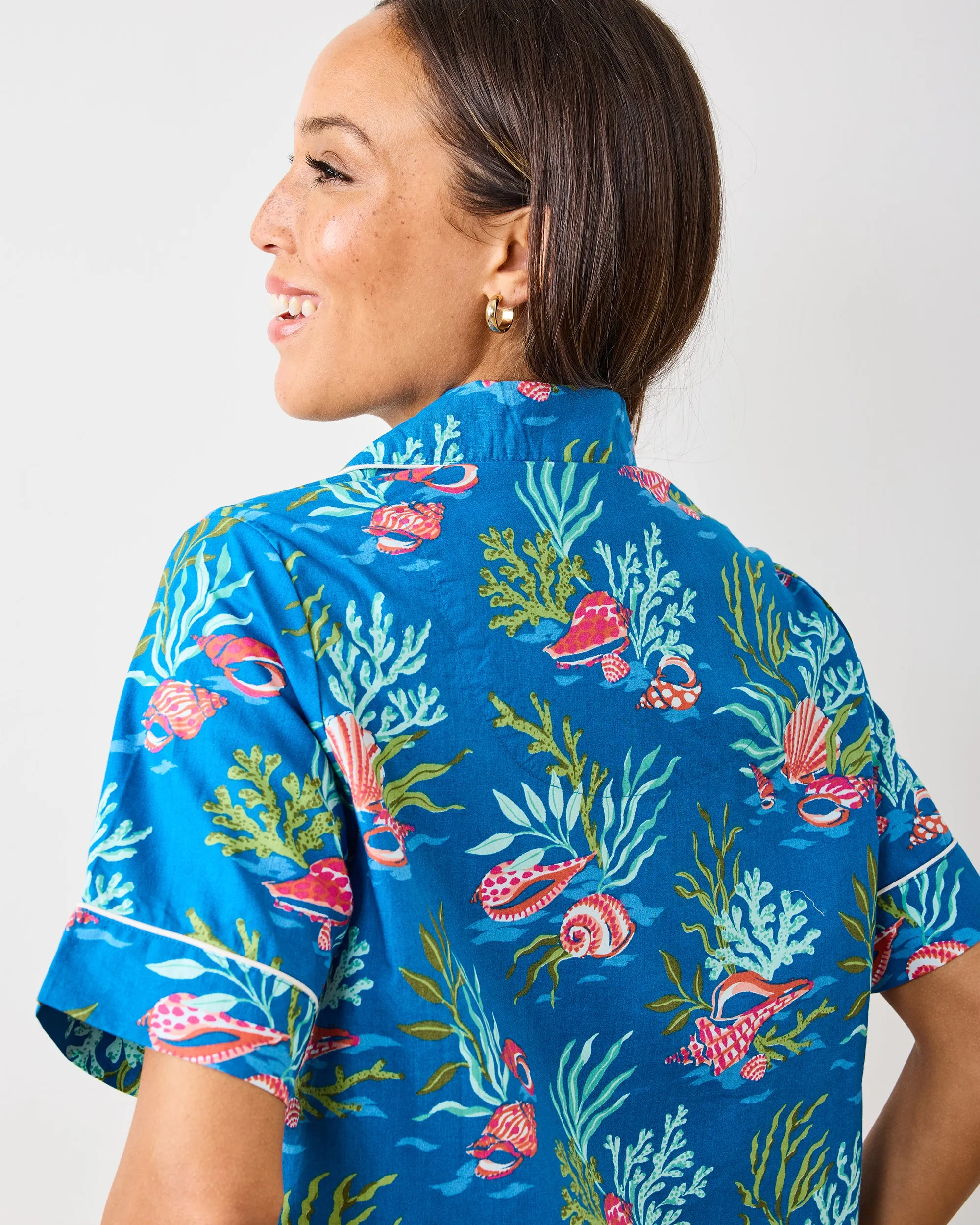 Coral & Conch - Short PJ Set - Ocean Breeze sold by Printfresh product image thumbnail 5