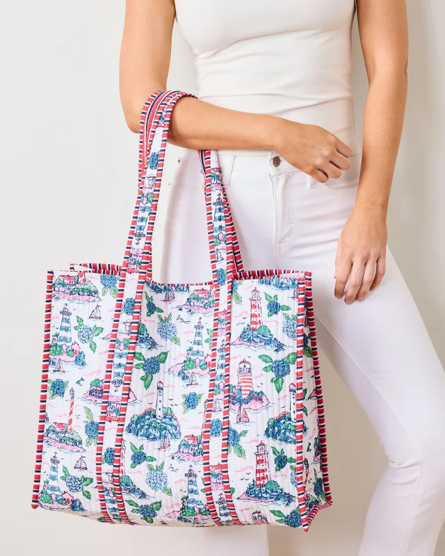 Lighthouse Keeper - The Traveler Tote - Cloud sold by Printfresh