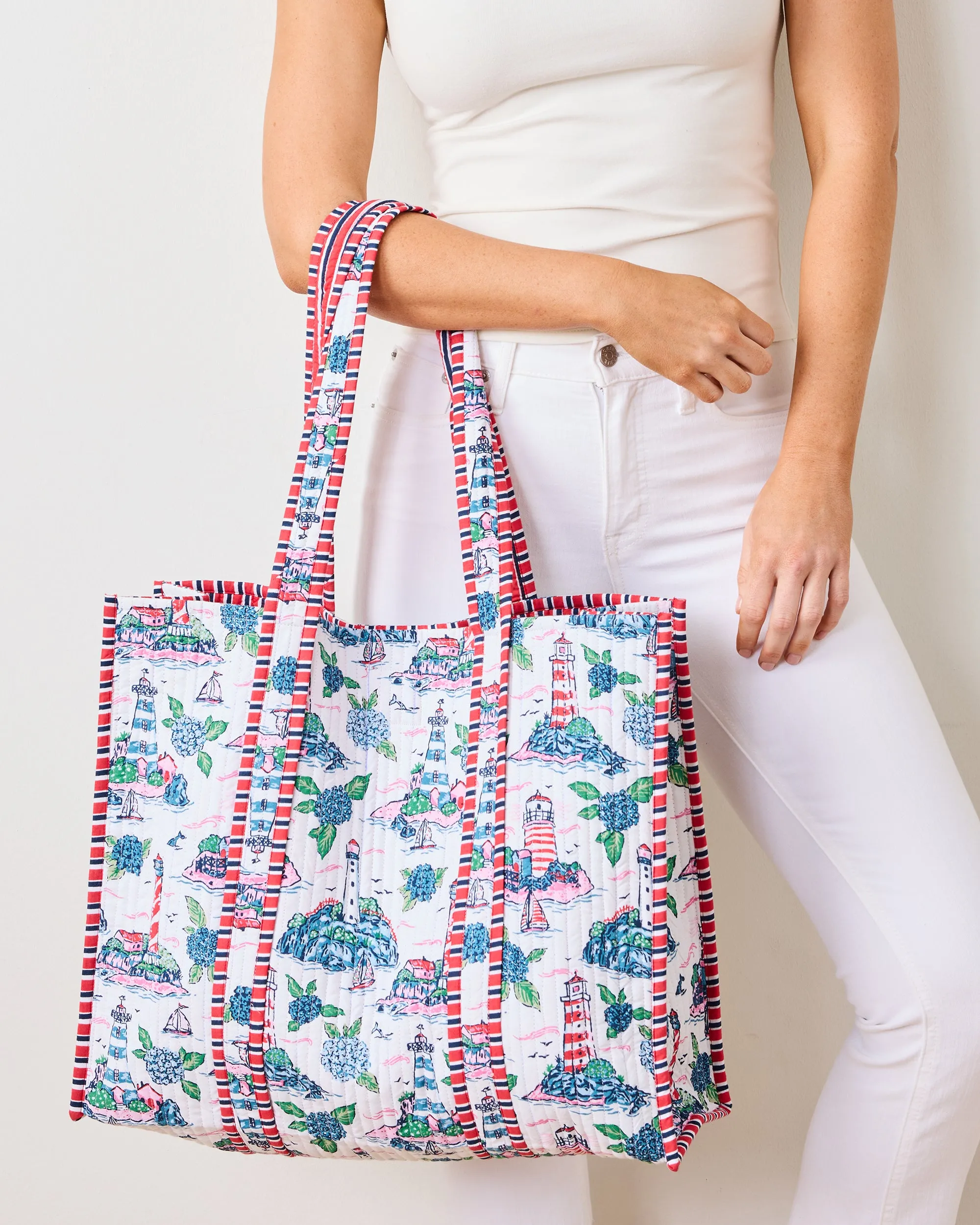 Lighthouse Keeper - The Traveler Tote - Cloud sold by Printfresh