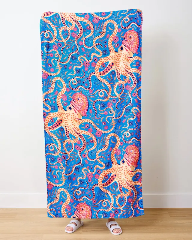 Octopus Isle - Beach Towel - Ocean Eyes sold by Printfresh