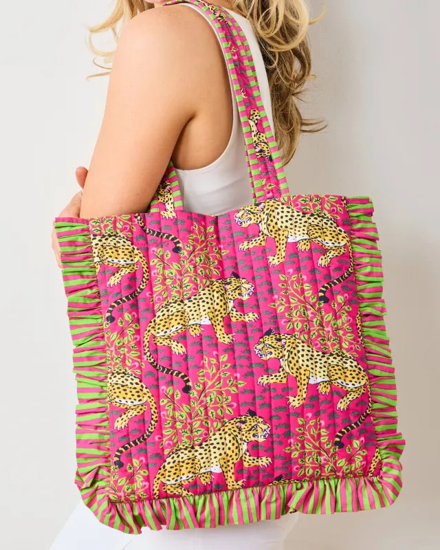 Bagheera - Ruffle Tote - Hot Pink sold by Printfresh