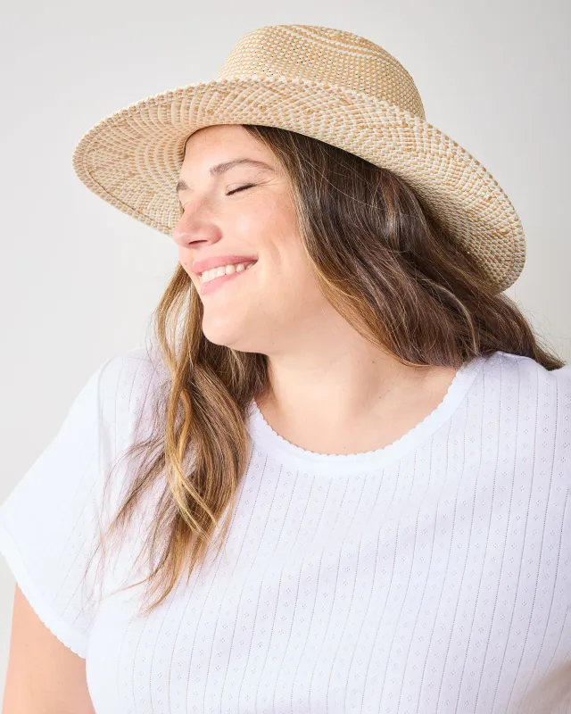 Ivory/Tan - Luxe Packable Hat - Hat Attack sold by Printfresh