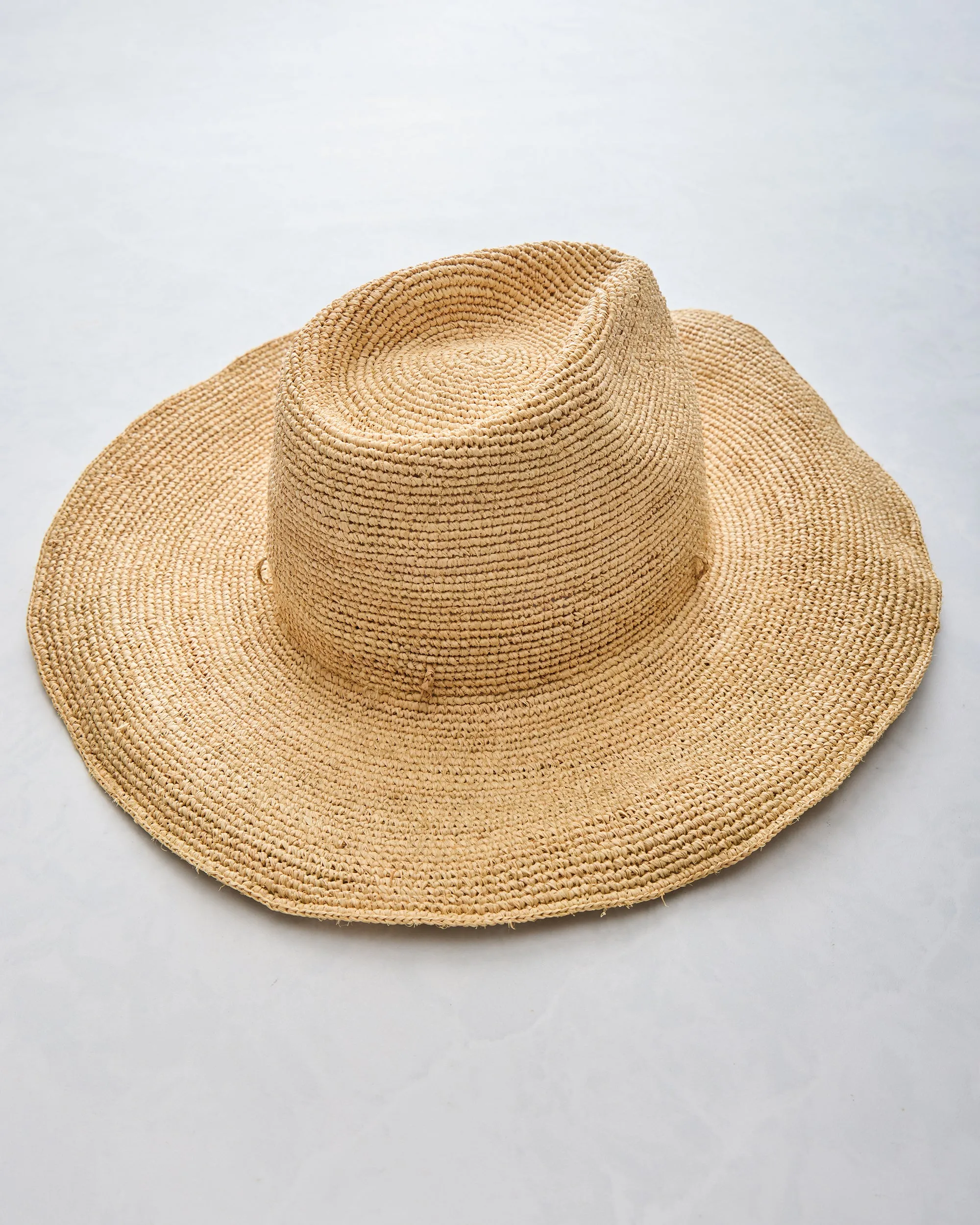 Natural - Raffia Crochet Continental Hat - Hat Attack sold by Printfresh product image thumbnail 2