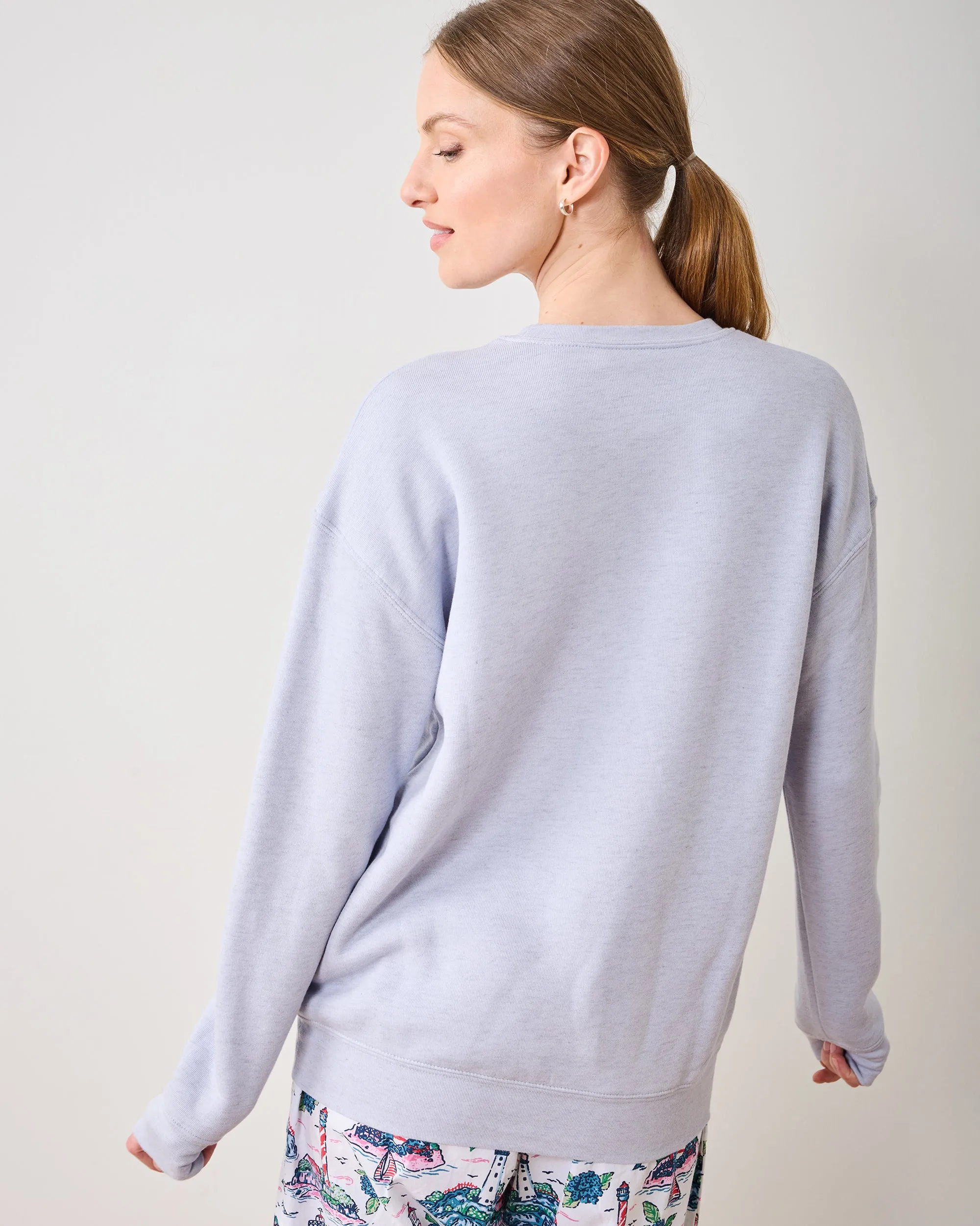 Light Blue - Beach Graphic Sweatshirt - Oat Collective sold by Printfresh product image thumbnail 3