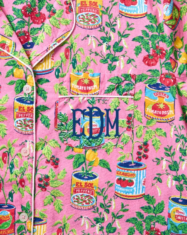 Kitchen Garden - Long PJ Set - Rose sold by Printfresh