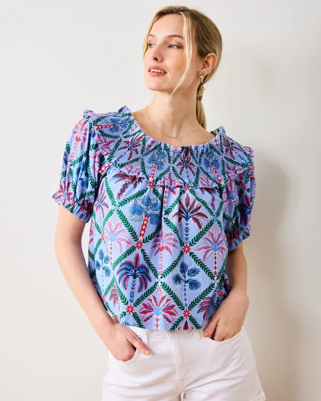 Palm Tree Paradise - Ximena Blouse - Lilac Escape made by Printfresh