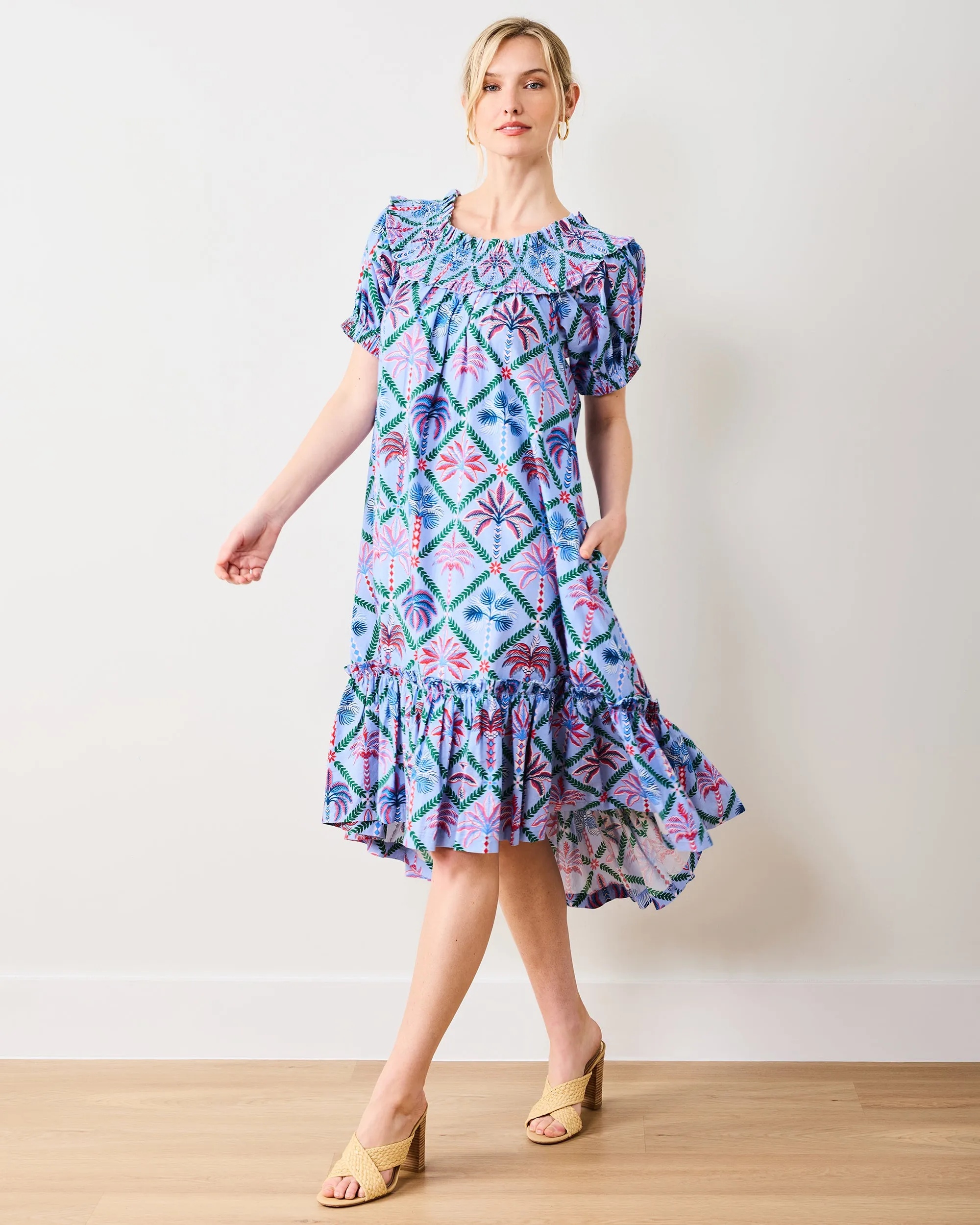 Palm Tree Paradise - Ximena Dress - Lilac Escape sold by Printfresh product image thumbnail 3
