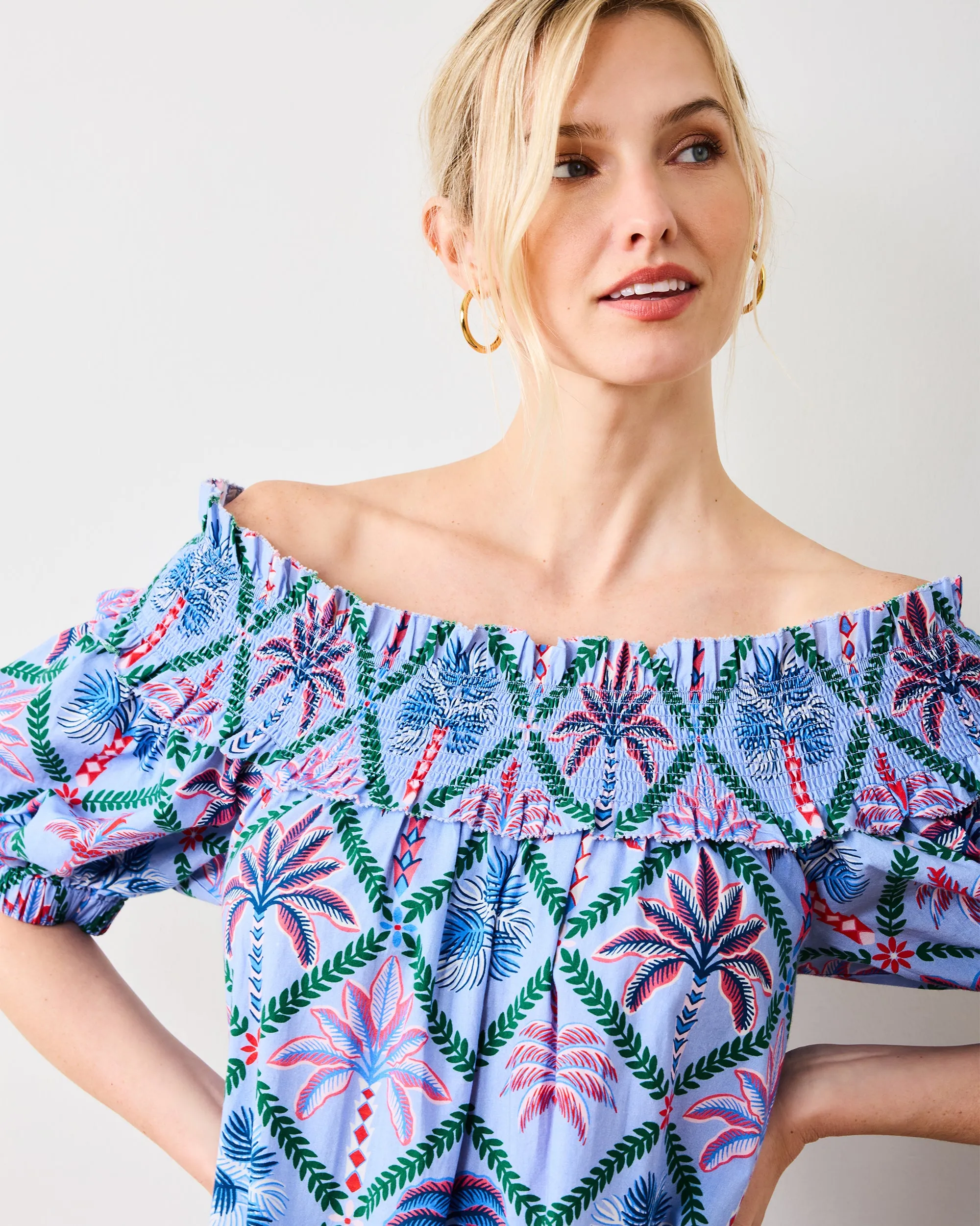 Palm Tree Paradise - Ximena Dress - Lilac Escape sold by Printfresh product image thumbnail 4