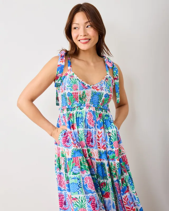 Stained Glass Sea - Siren Dress - Cloud sold by Printfresh