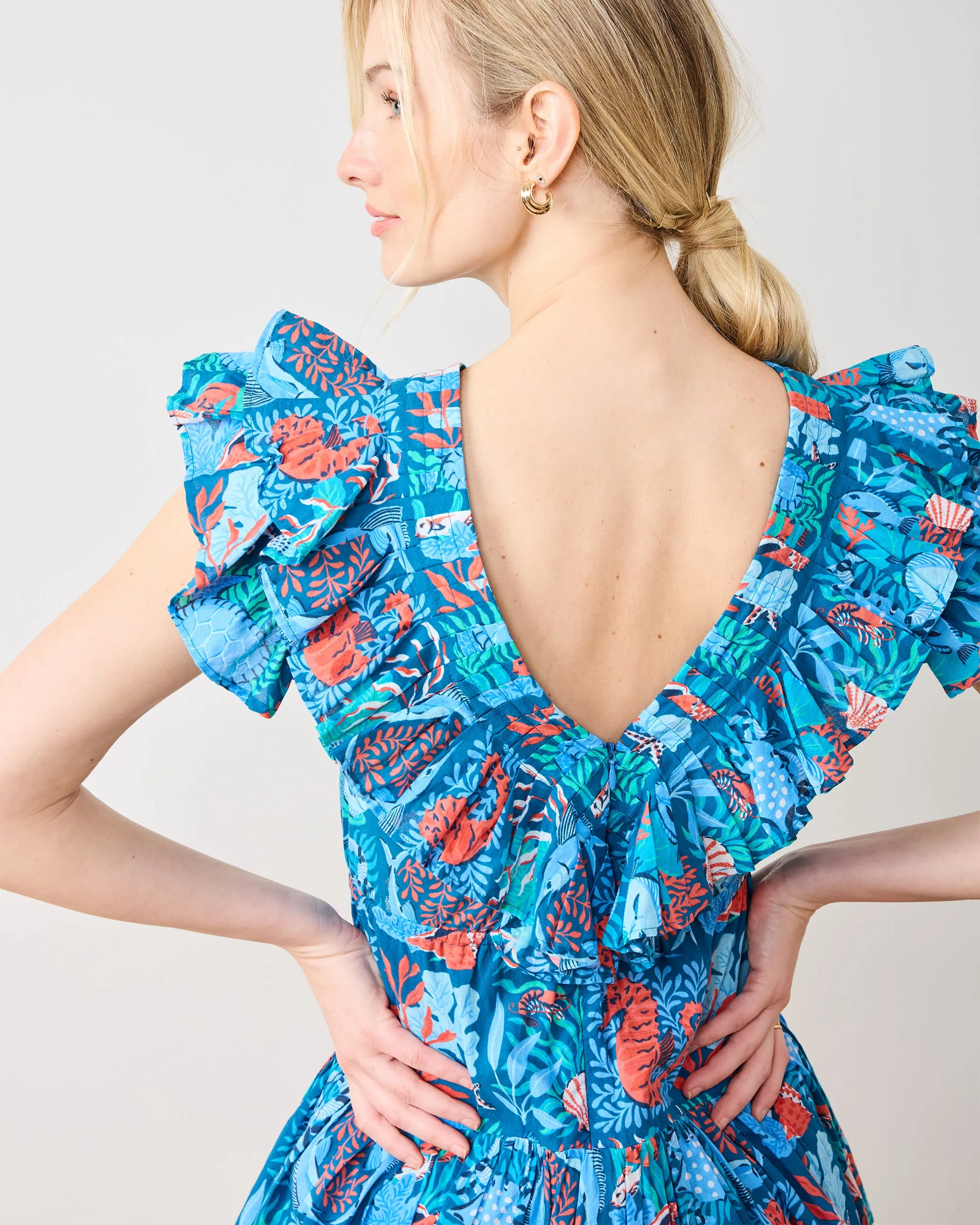 Stained Glass Sea - Evening Out Dress - Seaside Blue sold by Printfresh product image thumbnail 5