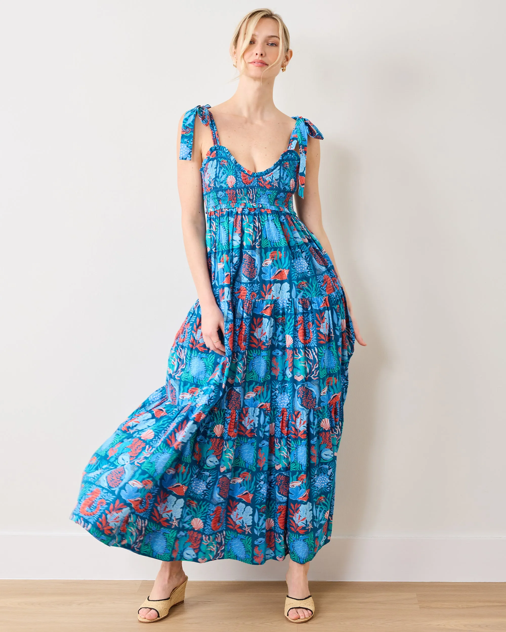 Stained Glass Sea - Siren Dress - Seaside Blue sold by Printfresh product image thumbnail 5