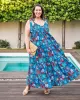 Stained Glass Sea - Siren Dress - Seaside Blue sold by Printfresh