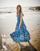 Stained Glass Sea - Siren Dress - Seaside Blue sold by Printfresh