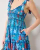 Stained Glass Sea - Siren Dress - Seaside Blue sold by Printfresh