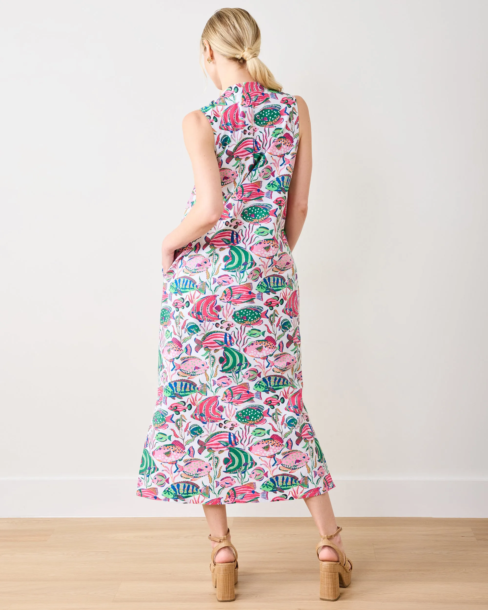 Tropical Fish - Ocean View Long Tunic Dress - Cloud sold by Printfresh product image thumbnail 5