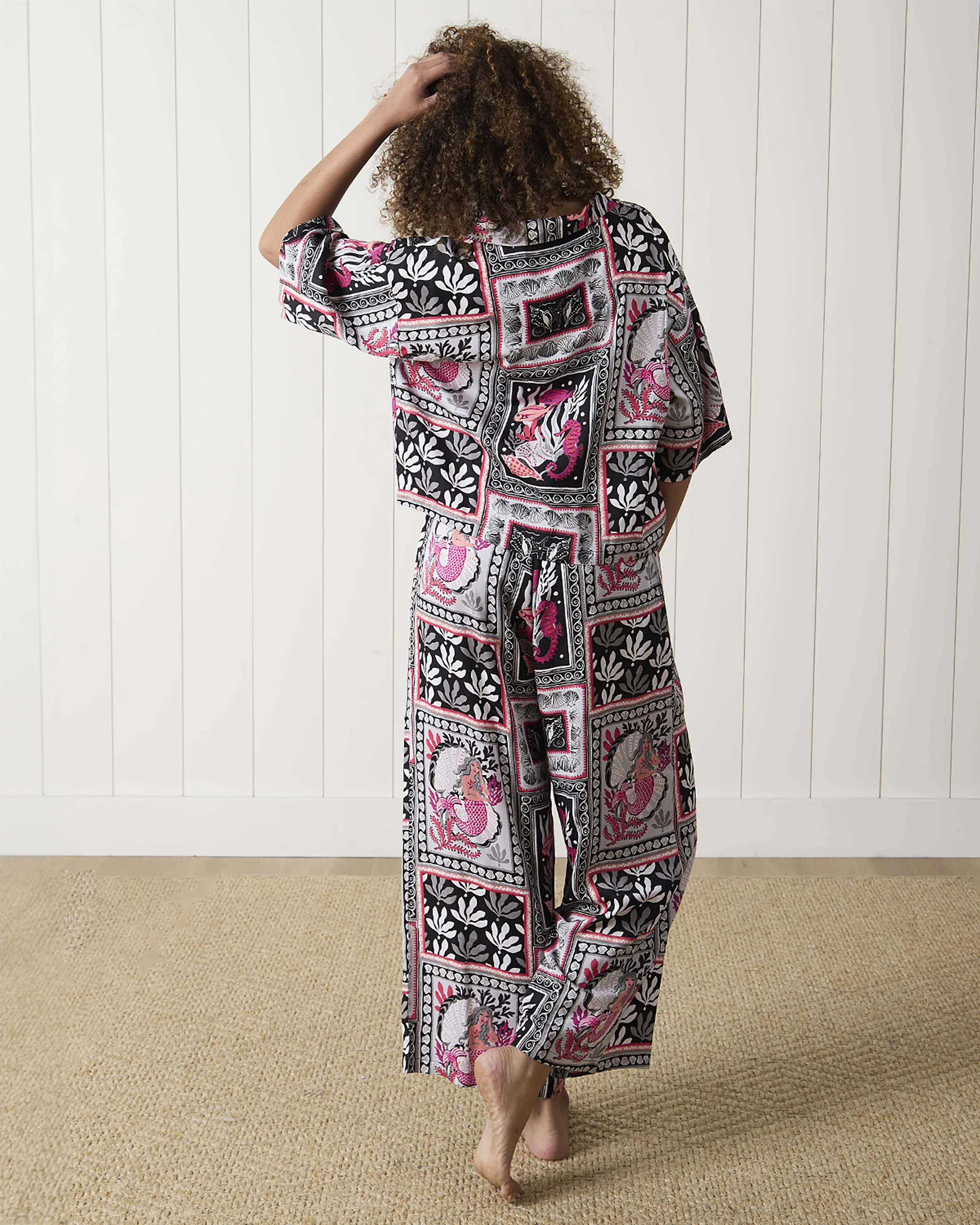 Tidal Tapestry - Eco Satin Wildest Dreams Set - Graphite sold by Printfresh product image thumbnail 5