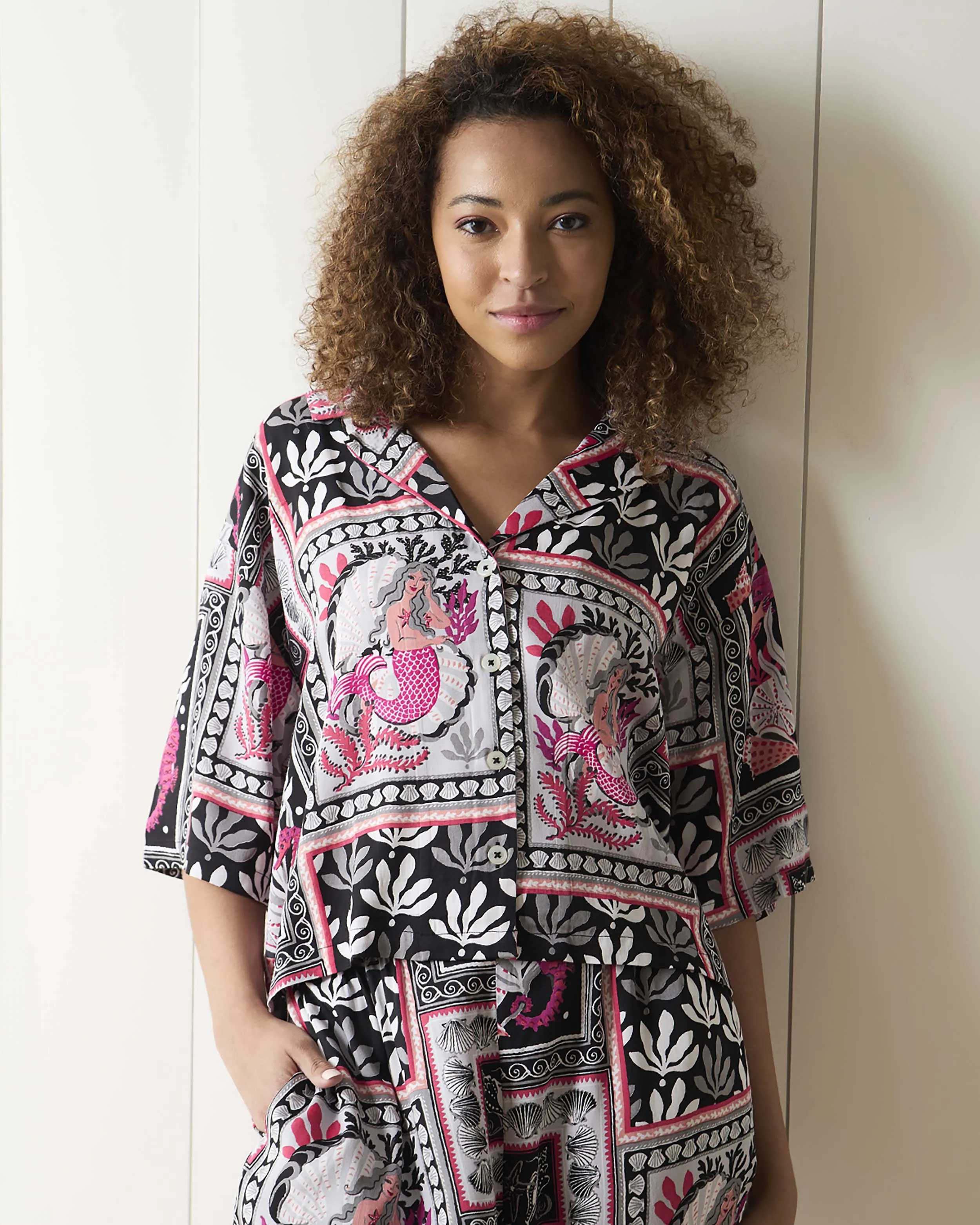 Tidal Tapestry - Eco Satin Wildest Dreams Set - Graphite sold by Printfresh product image thumbnail 3