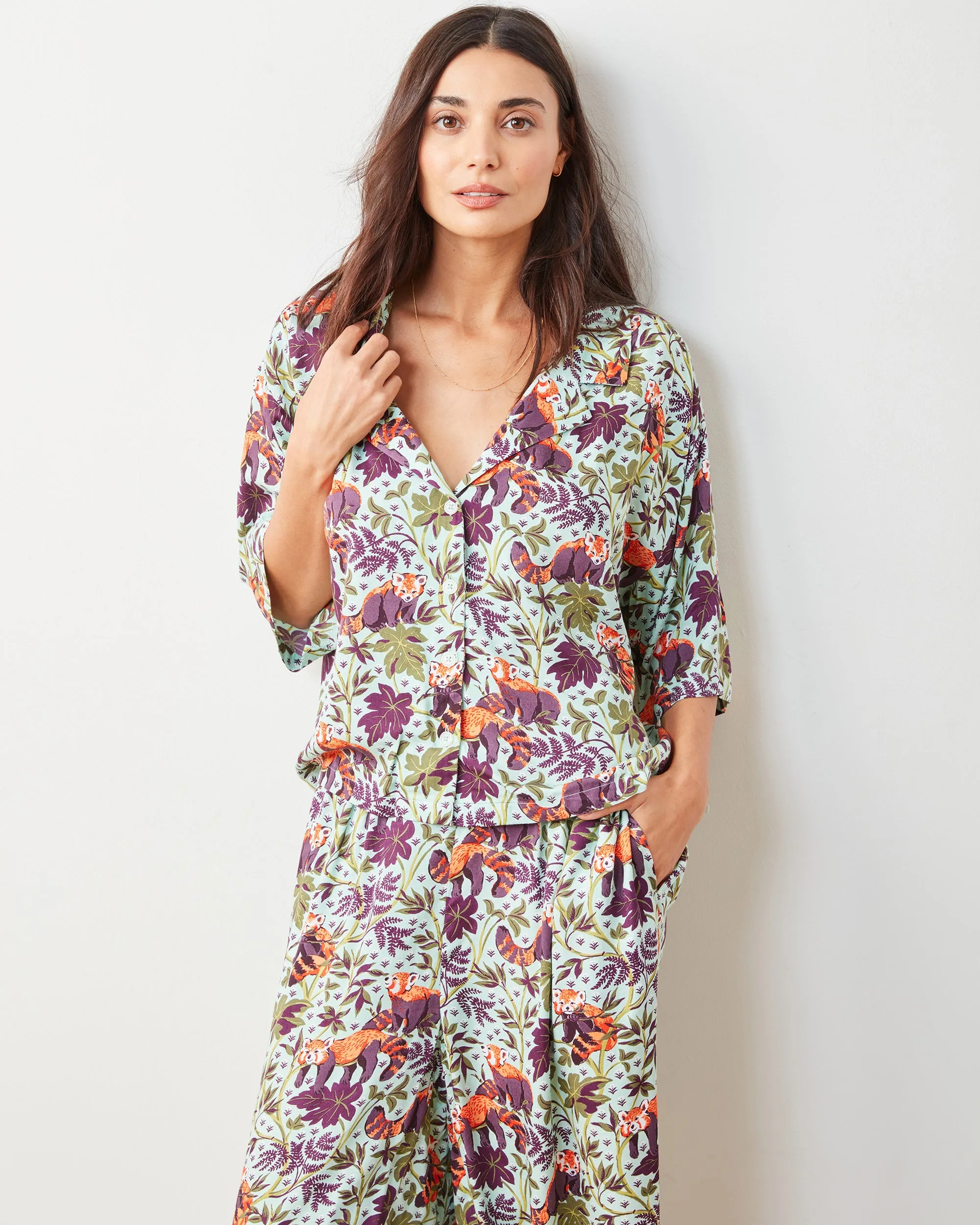 Red Pandas - Eco Satin Wildest Dreams Set - Soft Mint sold by Printfresh product image thumbnail 5