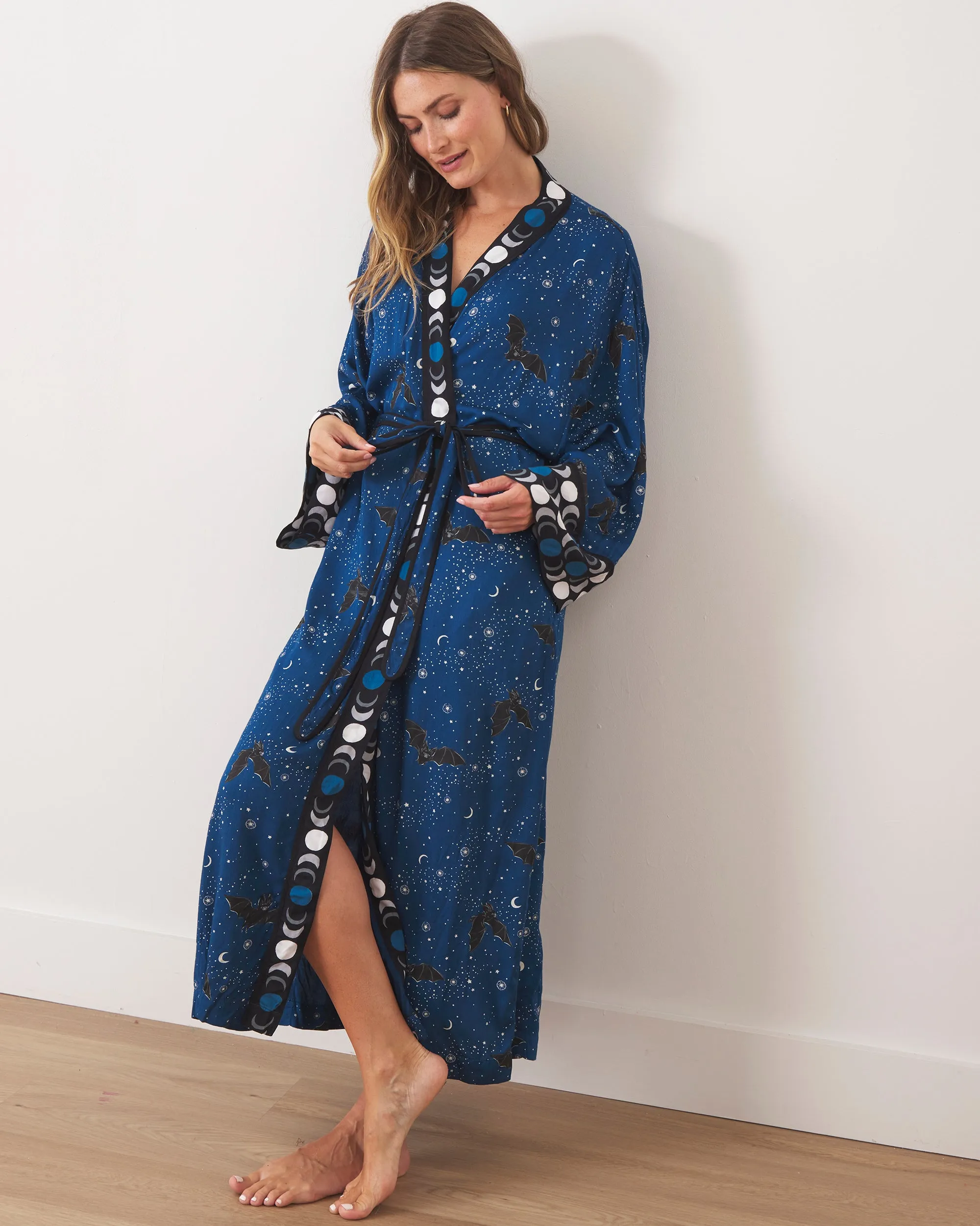 Evening Flight - Eco Satin Robe - Twilight sold by Printfresh product image thumbnail 3