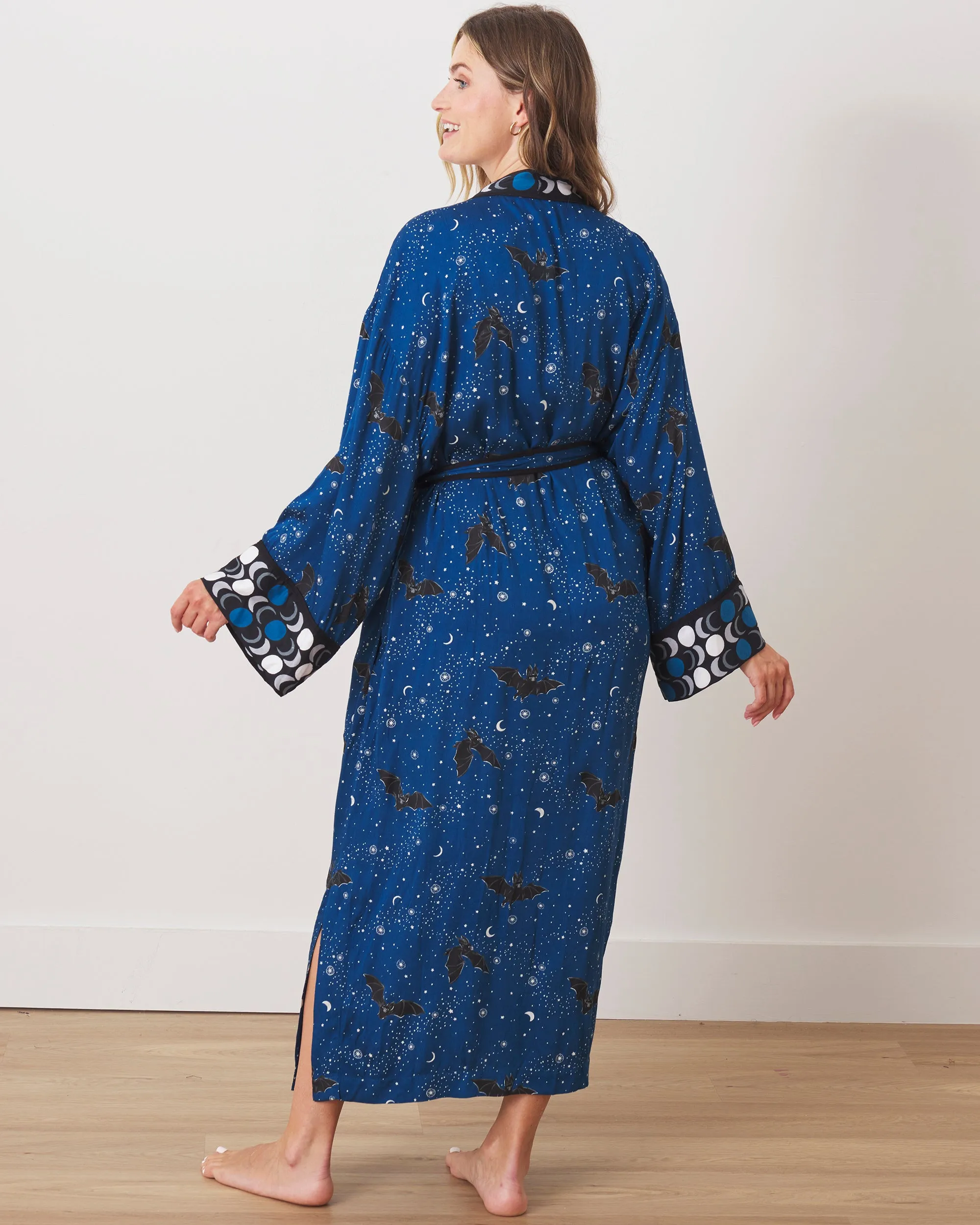 Evening Flight - Eco Satin Robe - Twilight sold by Printfresh product image thumbnail 4