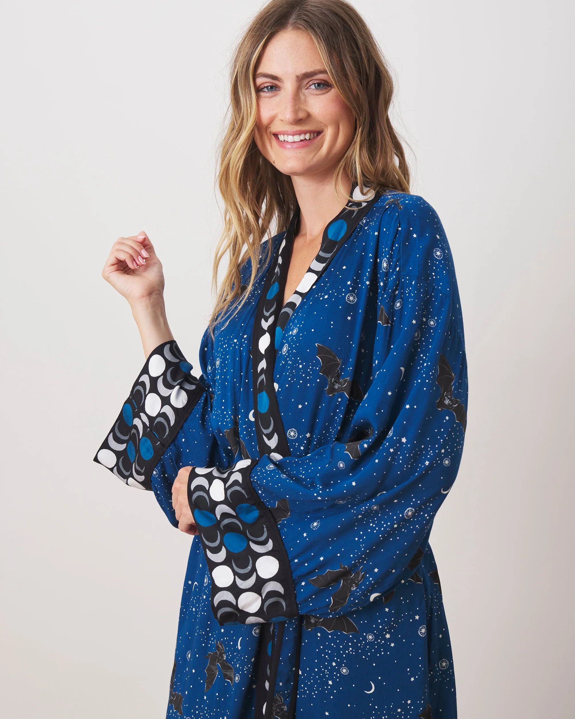 Evening Flight - Eco Satin Robe - Twilight sold by Printfresh product image thumbnail 5