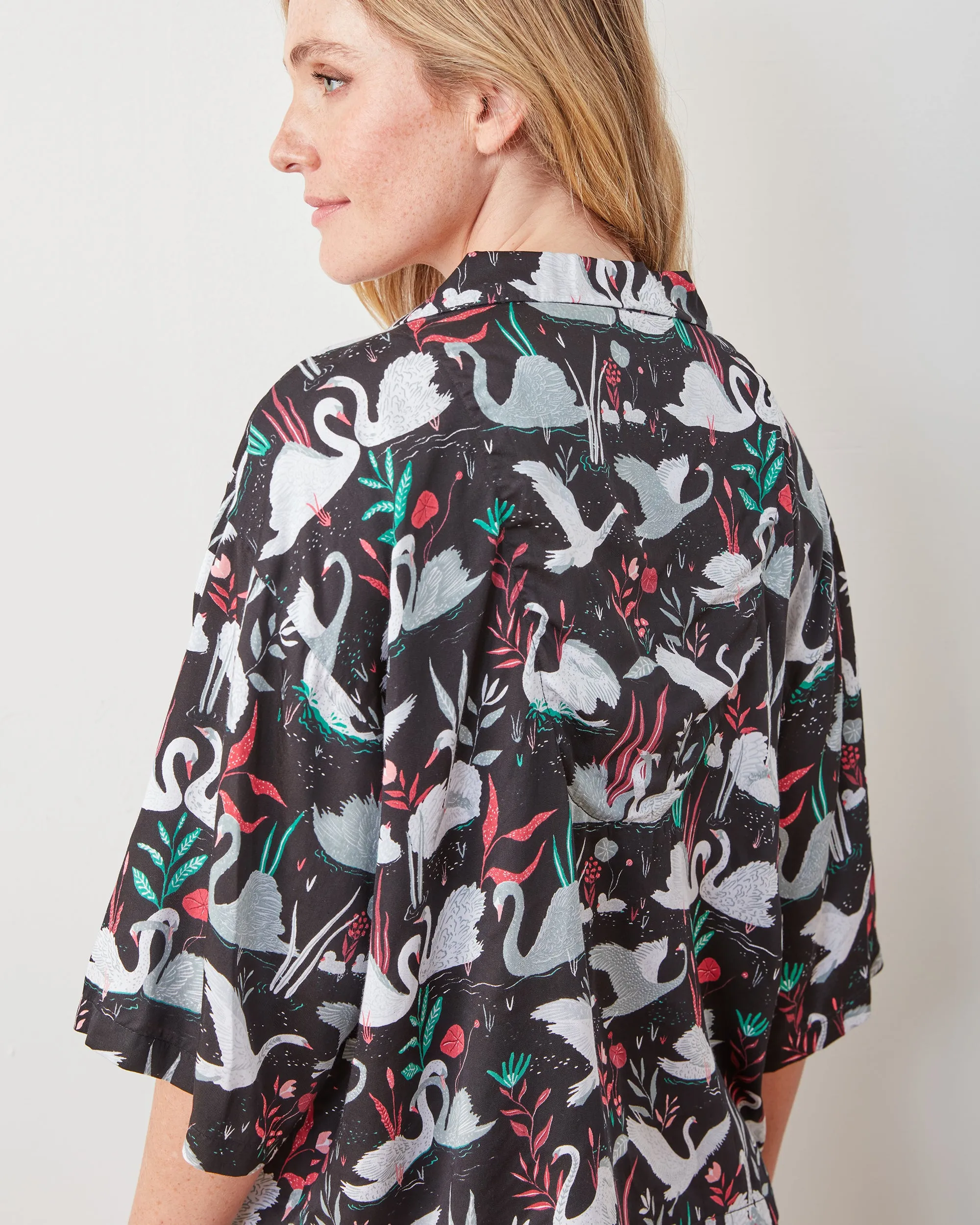 Enchanted Swans - Eco Satin Wildest Dreams Set - Starless Sky sold by Printfresh product image thumbnail 4