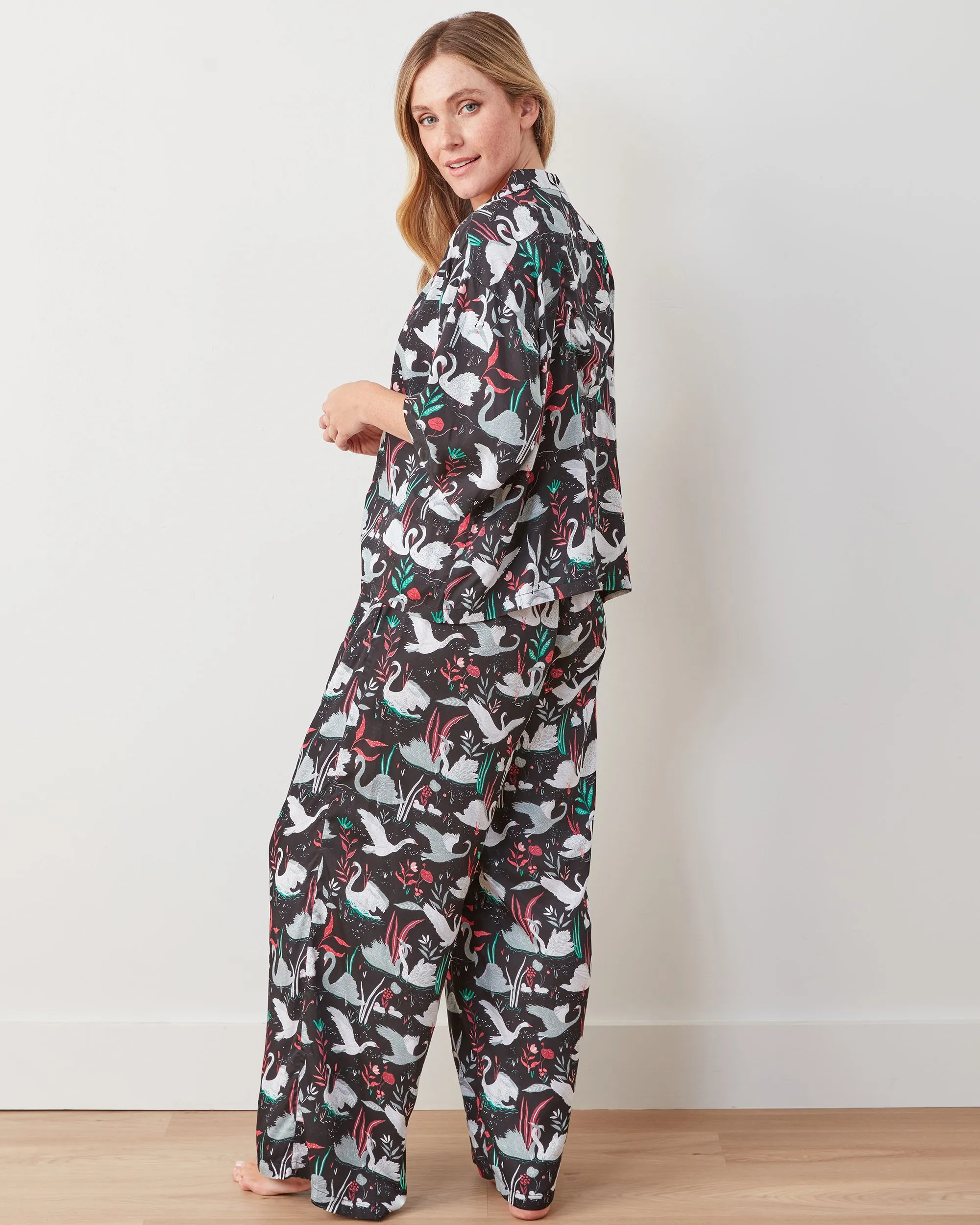 Enchanted Swans - Eco Satin Wildest Dreams Set - Starless Sky sold by Printfresh product image thumbnail 5