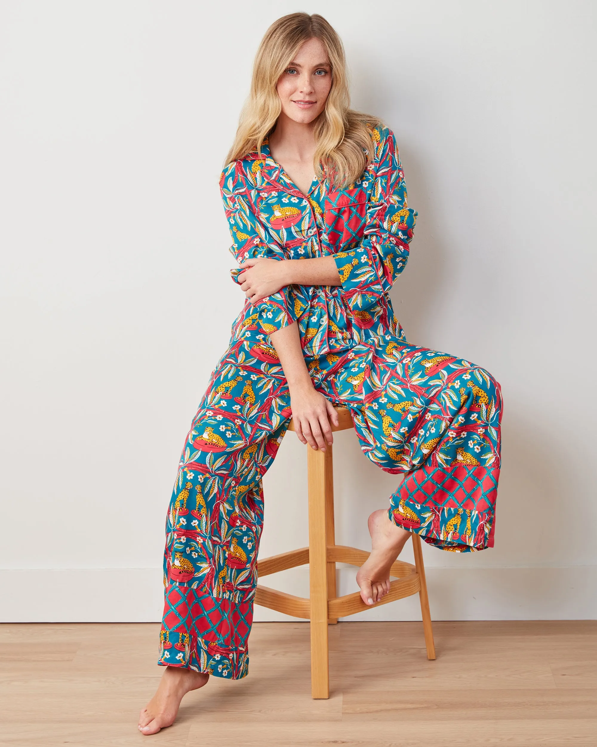 Royal Cheetah - Petite Eco Satin Rittenhouse Set - Ruby & Jade sold by Printfresh product image thumbnail 2