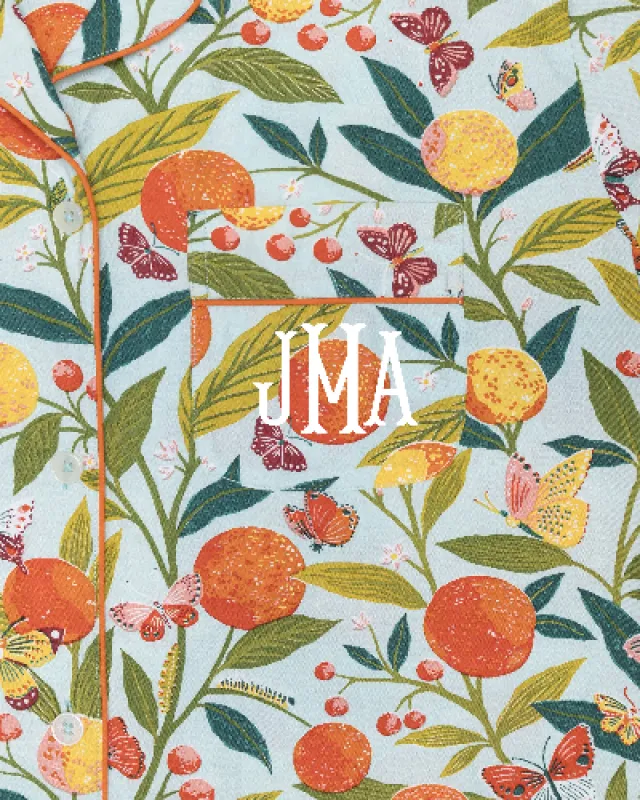 Butterfly Grove - Short PJ Set - Soft Blue sold by Printfresh