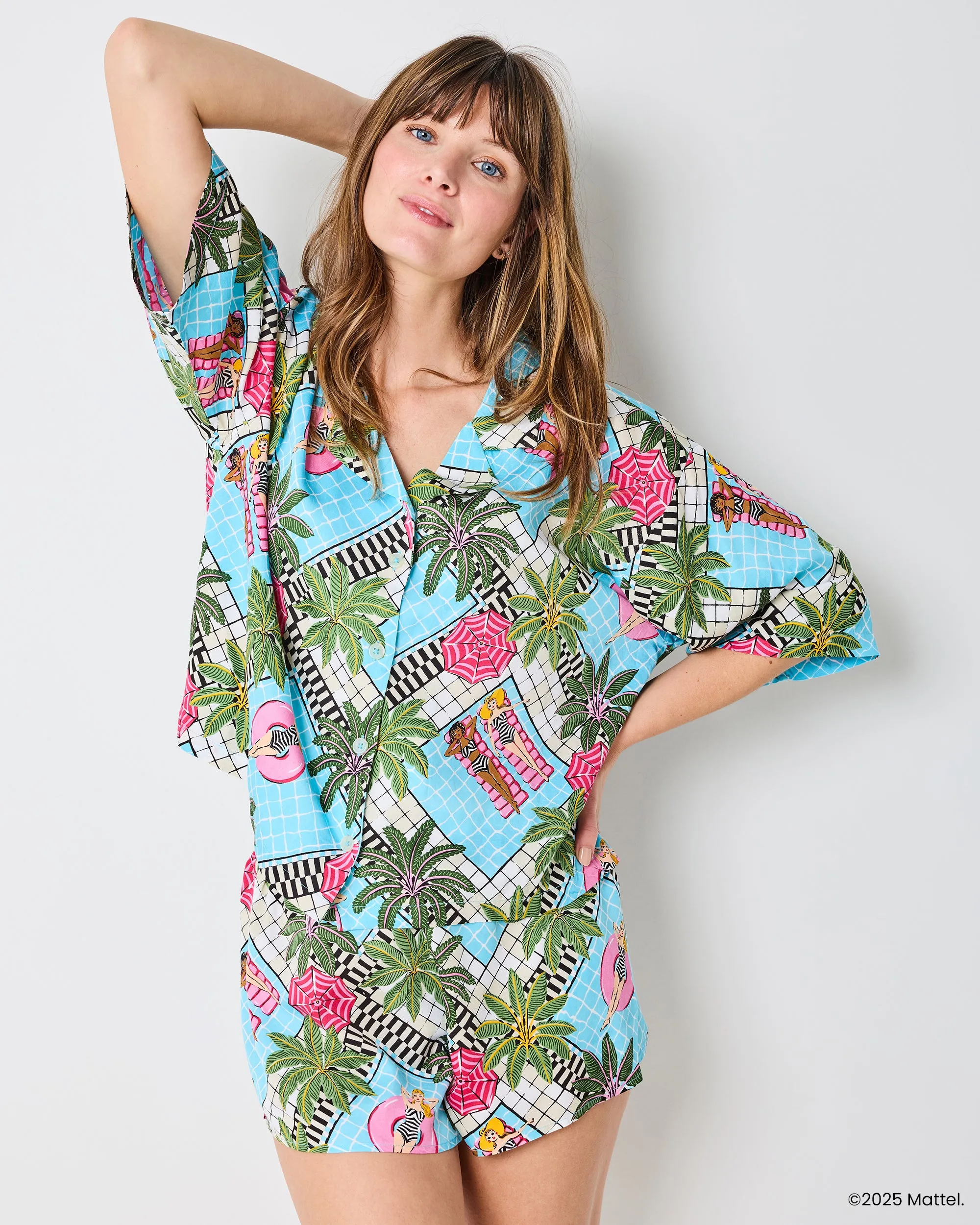 Barbie™ + Printfresh Retro Relaxation - Satin Sweet Dreams Set - Retro Blue sold by Printfresh product image thumbnail 3