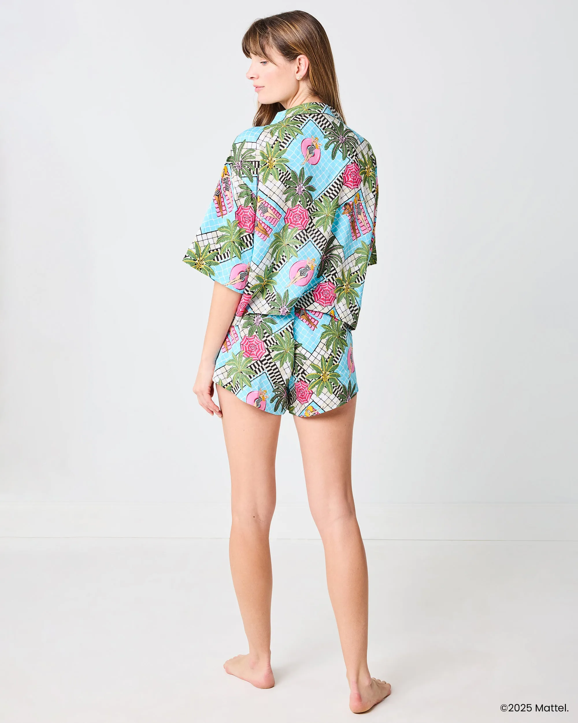 Barbie™ + Printfresh Retro Relaxation - Satin Sweet Dreams Set - Retro Blue sold by Printfresh product image thumbnail 5