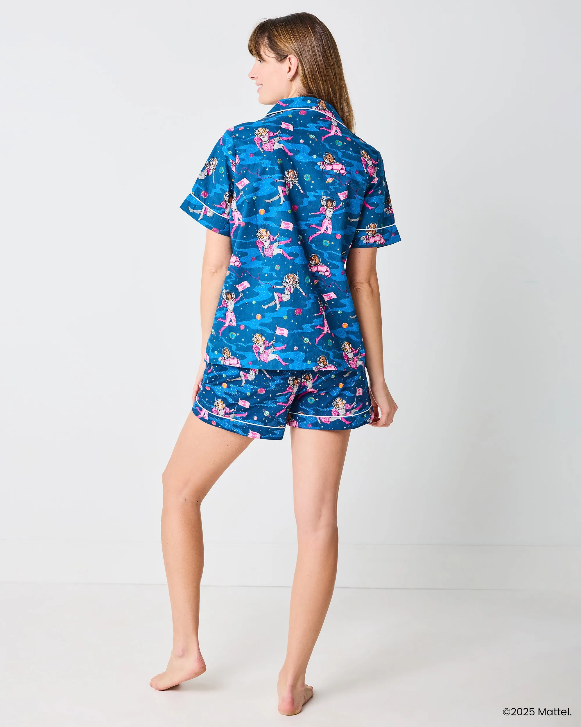 Barbie™ + Printfresh Astronaut Barbie - Short PJ Set - Galaxy Blue sold by Printfresh product image thumbnail 4
