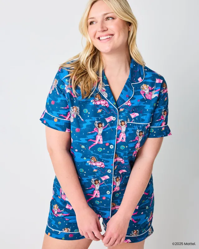 Barbie™ + Printfresh Astronaut Barbie - Short PJ Set - Galaxy Blue sold by Printfresh