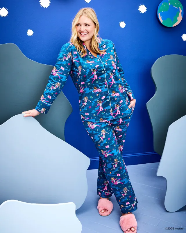 Barbie™ + Printfresh Astronaut Barbie - Long PJ Set - Galaxy Blue sold by Printfresh